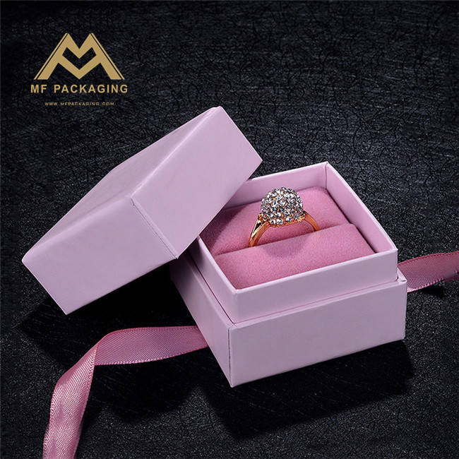 custom elegant logo printed paper jewellery box fashion