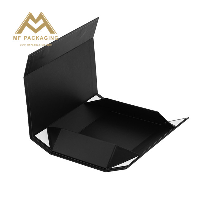 collapsable cardboard gift box black color